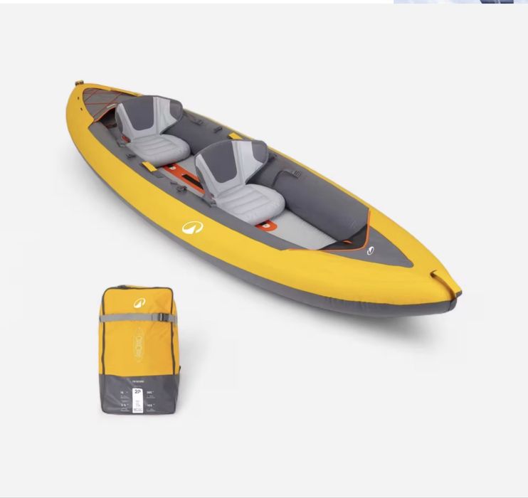 Kayak insuflável 2 lugares + Pagaias e Bomba