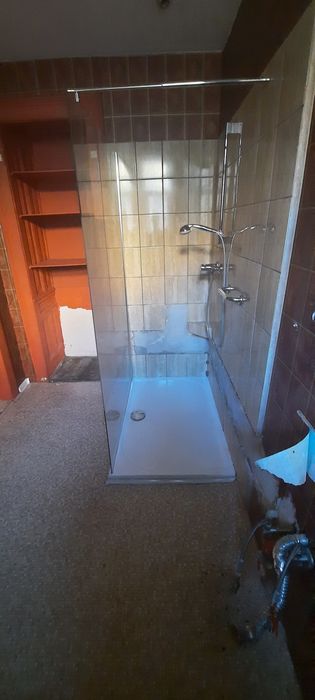 Scianka prysznicowa  walk in + brodzik 120