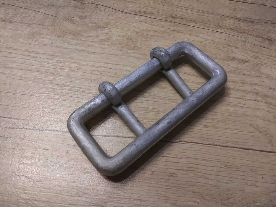 Stara aluminiowa klamra do pasa pas strażacki sprzączka ucho PSP OSP