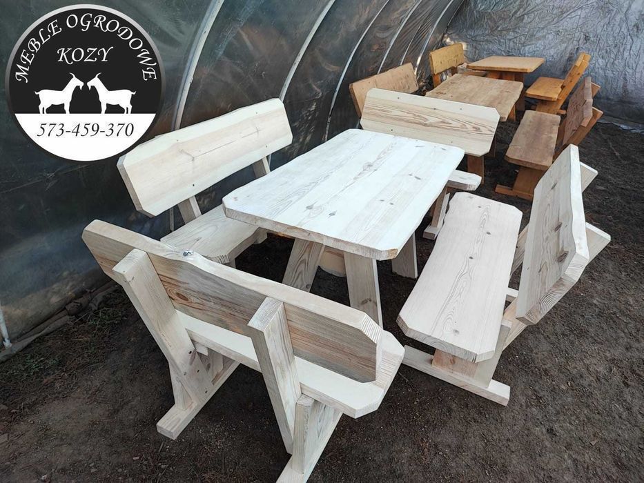 CENY DO KOŃCA LUTEGO Meble ogrodowe drewniane góralskie Lite drewno