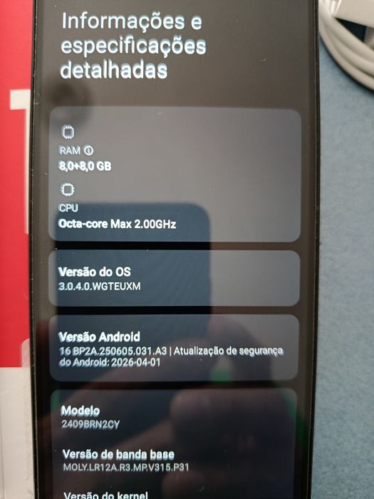 Xiaomi dual sim desbloqueado de 16 gigas de RAM e 256 de memória novo Android 16