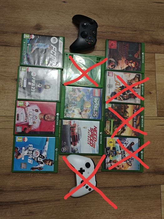 8 gier i dwa pady: FC24, Fifa 23, FIFA 20, Forza Horizon 4 i inne