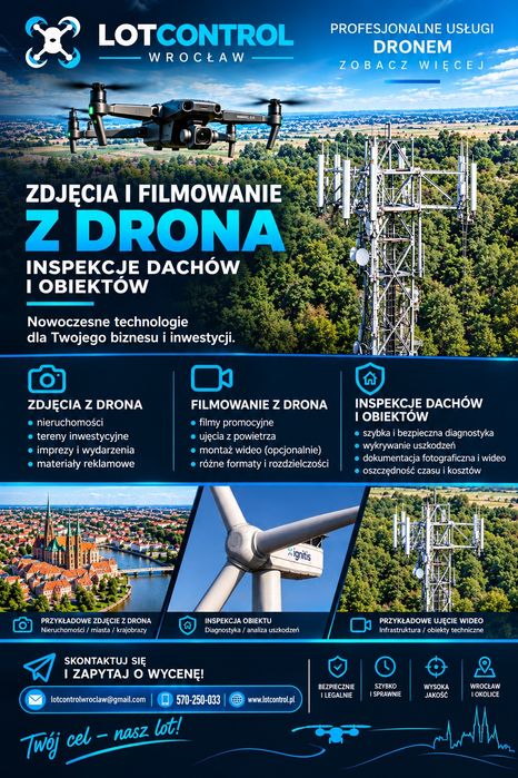 Dron  zdjęcia video  Wrocław Dolnośląskie
