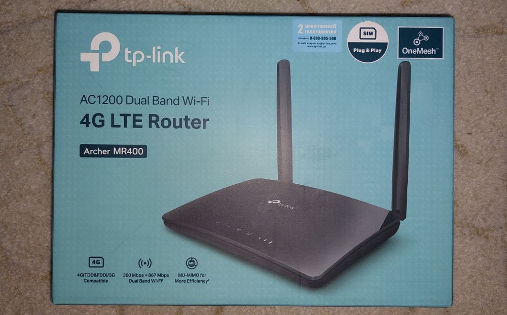 Маршрутизатор TP-LINK ARCHER MR400 (ARCHER-MR400)
