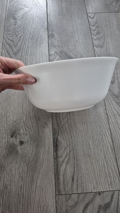 Misa do serwowania biała ceramiczna loft