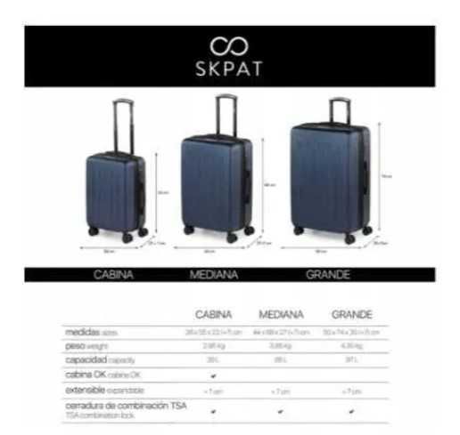 Walizka twarda kabinowa SKPAT ABS MALETA cabina 39 l