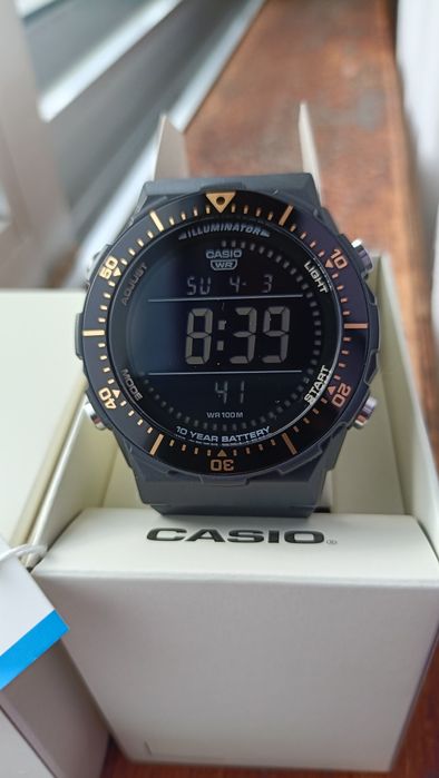 Casio AE-1700H All Black Bezel Preto e Dourado - Novo e Original