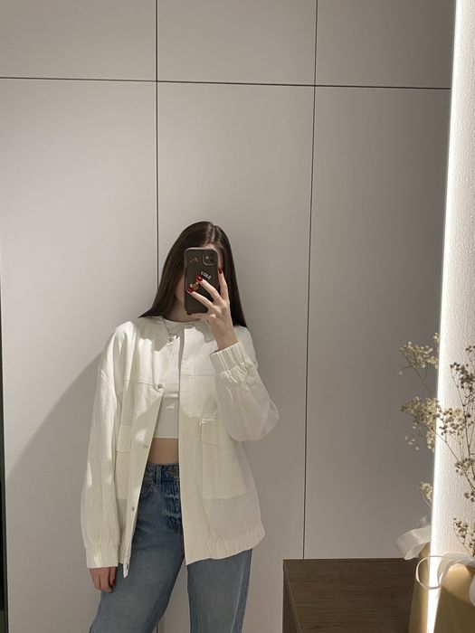 Лляний бомбер Zara(white) .