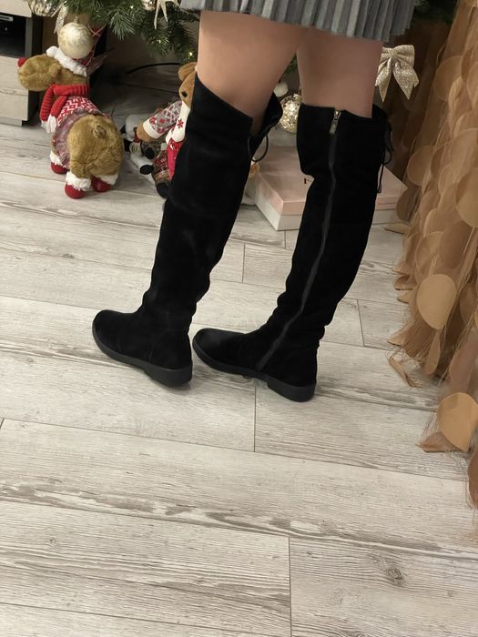 Замшеві ботфорти