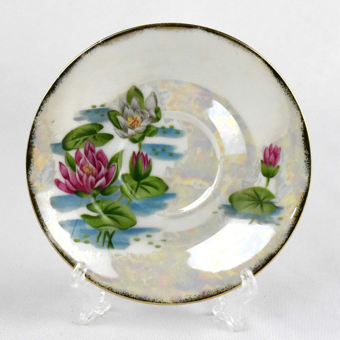 Chávena café e pires Lustrina, “July Water Lily”, circa 1950