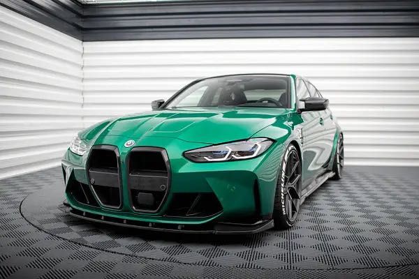 Губа на передний бампер BMW M3 M4 G80 G82 юбка обвес сплитер накладка на бампер БМВ М3 М4 Г80 Г82