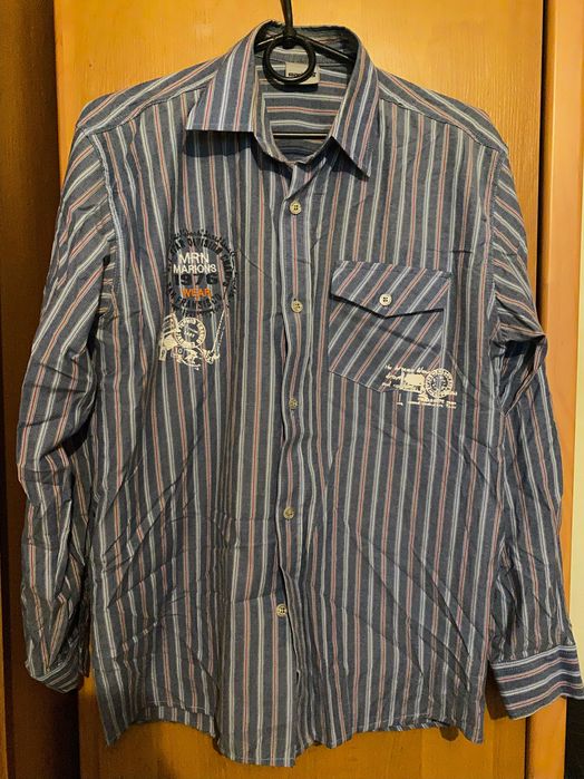 Рубашка на мальчика на рост 1,52см хлопок/вискоза