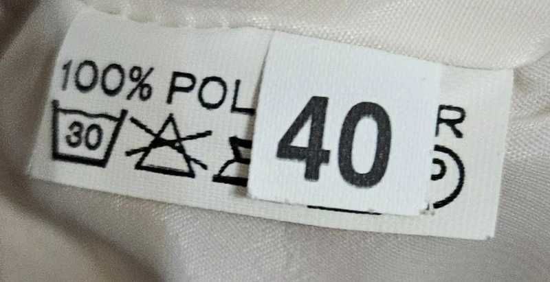 Kremowa sukienka z bolerkiem elegancki komplet damski rozmiar 40