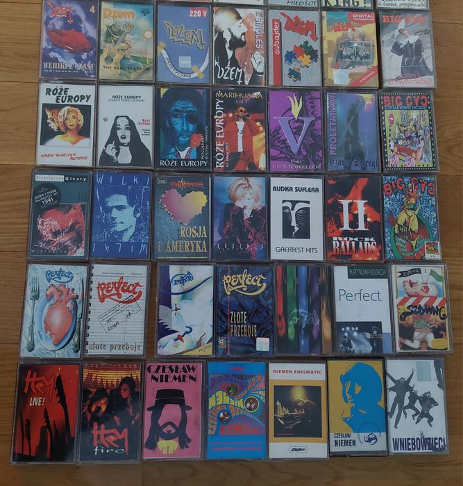 Kasety magnetofonowe  z muzyką polski rock pank