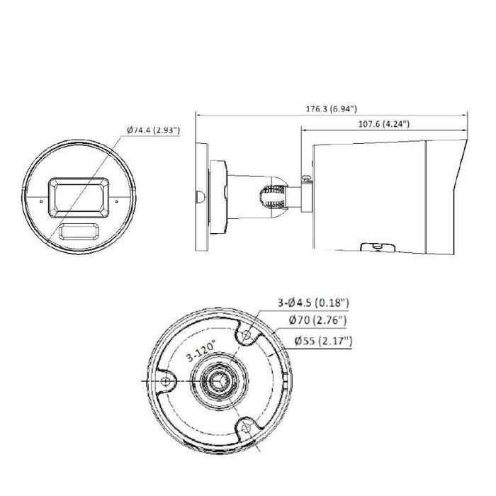 DS-2CD20166G3-IUY/SL(2.8MM)(EF) Hikvision kamera 16Mpx audio IP67 tuba