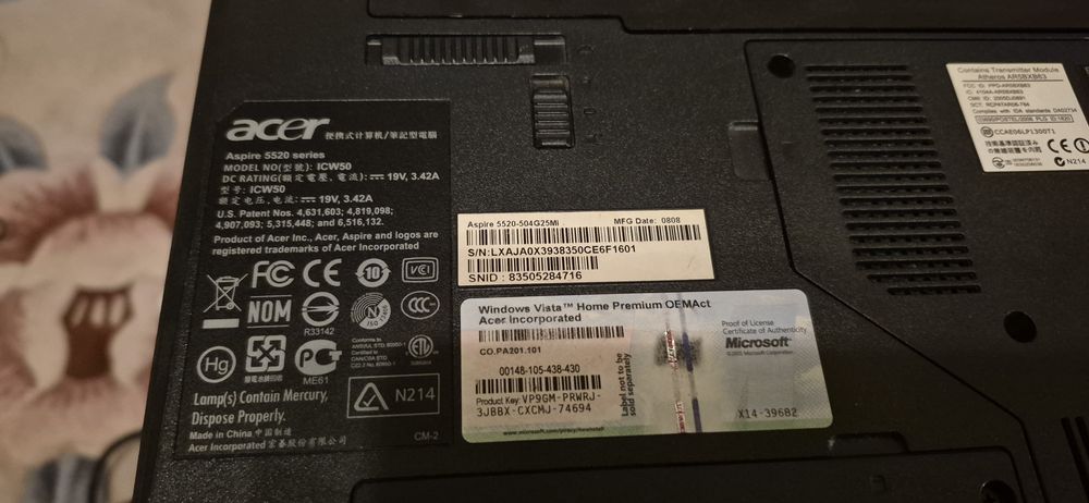 Ноутбук Acer Aspire 5220