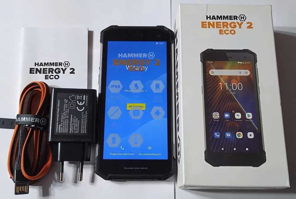 NOWY Hammer Energy 2 Eco 2022 zestaw idealny FOLIA 3GB/32GB Android 11