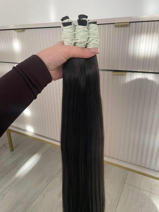 Włosy slowianskie ciemny braz 65 cm naturalne