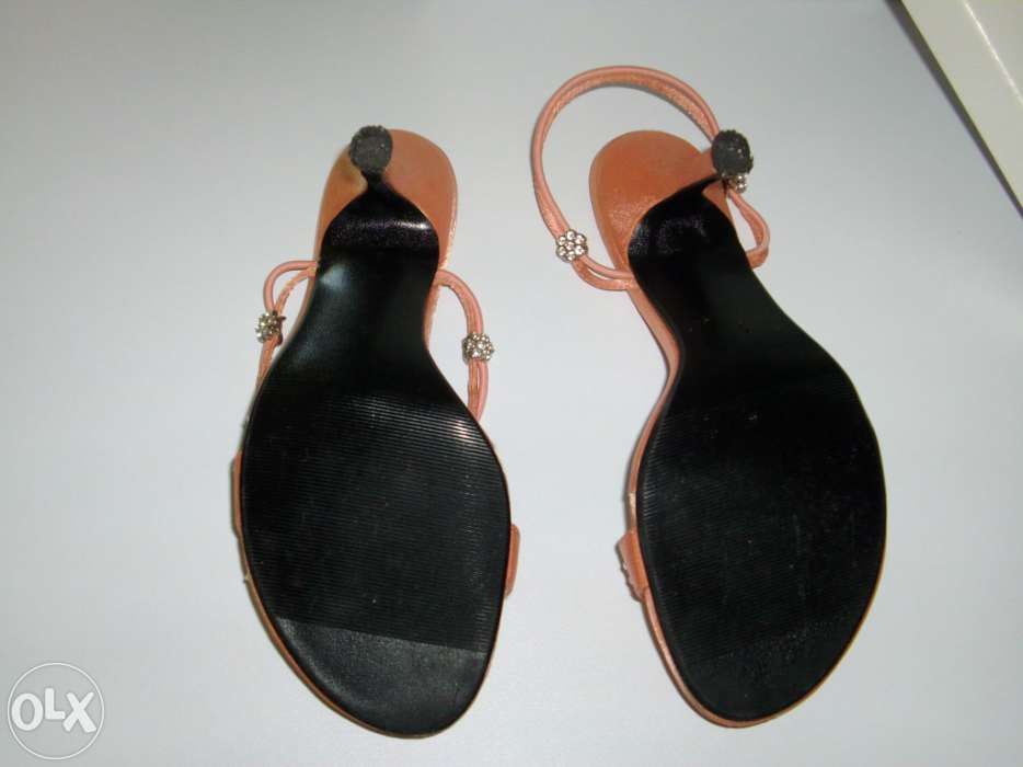 Sandálias cerimónia rosa coral