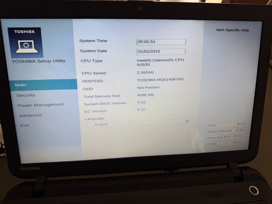 Computador toshiba