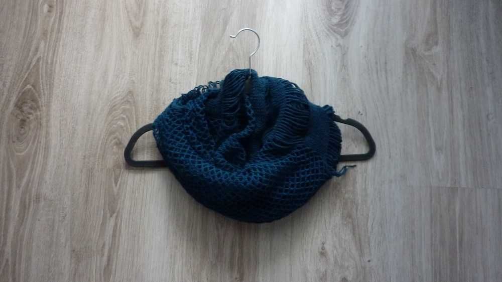 Szal, komin dwustronny z dzianimy