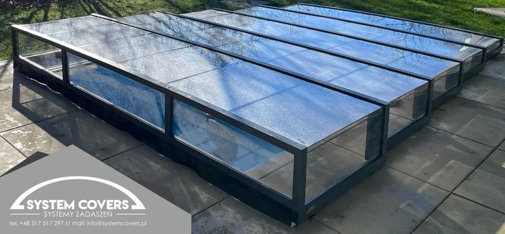 Zadaszenie basenowe, basenu 2.8 x 5.4 x 0.5m - gotowe do transportu.