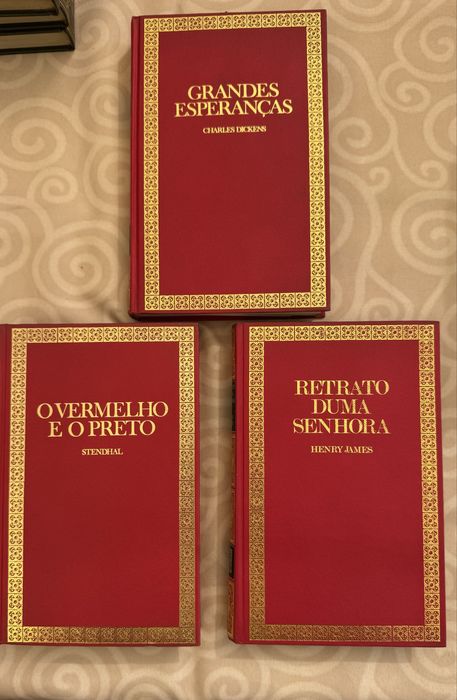 Lote 3 Livros Clássicos da Literatura Universal – Capa Dura Vermelha e Dourada