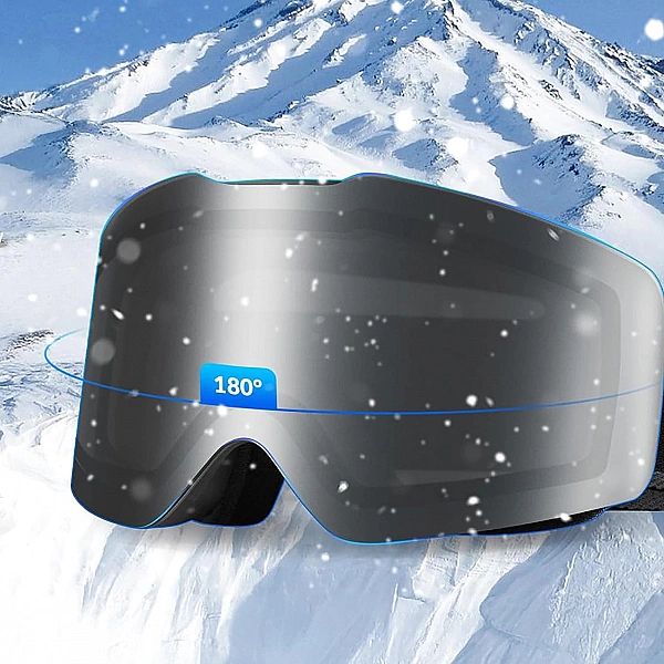 Gogle narciarskie Qunature Black bezramkowe - czarne