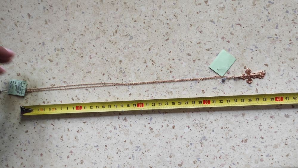 Złoty krzyżyk łańcuszkiem pr 585