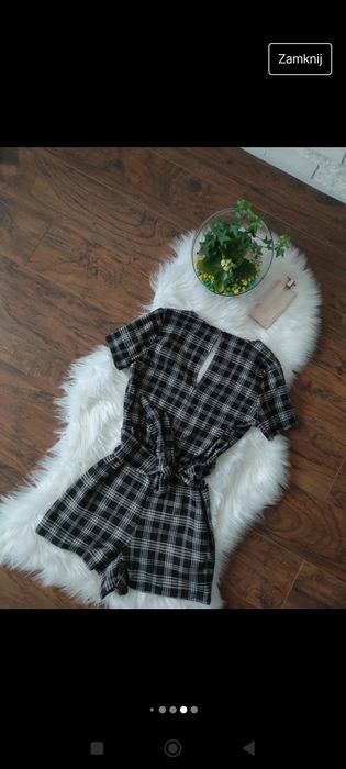 Kobiecy Kombinezon kratka z paskiem w talii Elastyczny Rozmiar XS S