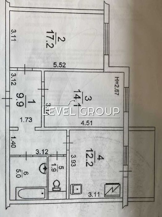 2-комнатная квартира по адресу ул. Максимовича (площадь 66 м²) - Atlanta.ua - фото 14