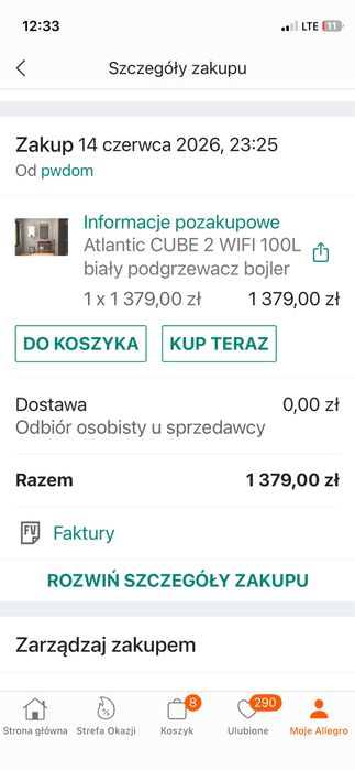 Podgrzewacz bojler atlantic cube wifi 100l