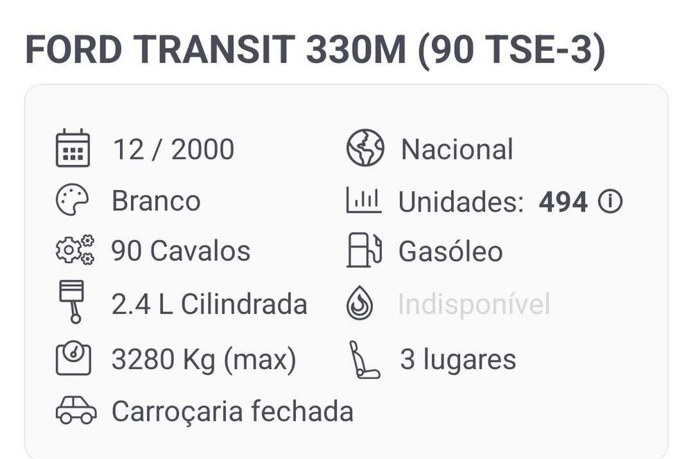 Ford transit  km reais 200350
