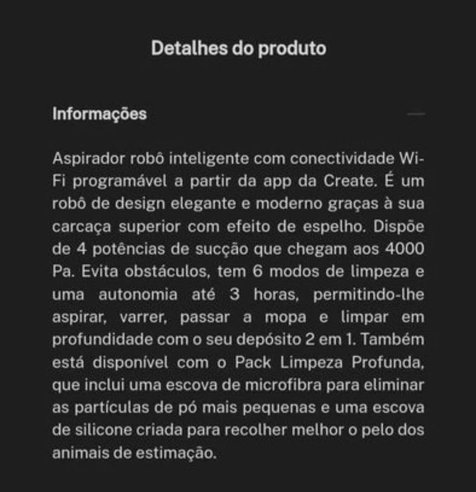 Robot aspirador (aspira e lava)