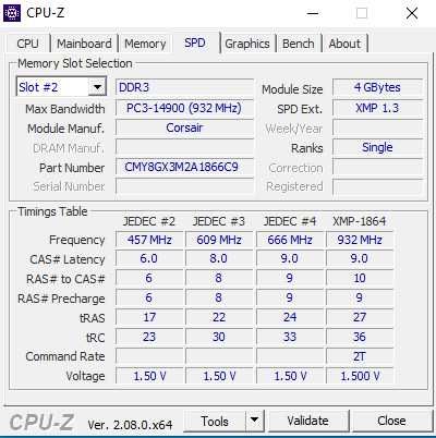 Pamięć RAM DDR3 Corsair Vengeance PRO 2x4GB 8GB 1866MHz