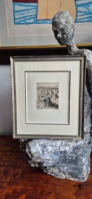 Stara aukcyjna grafika litografia sygnowana numerowana Pau Dounay