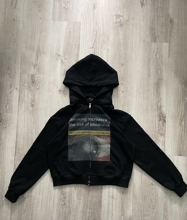 archive  hoodie zip project gr type stop smoking opium hoodie