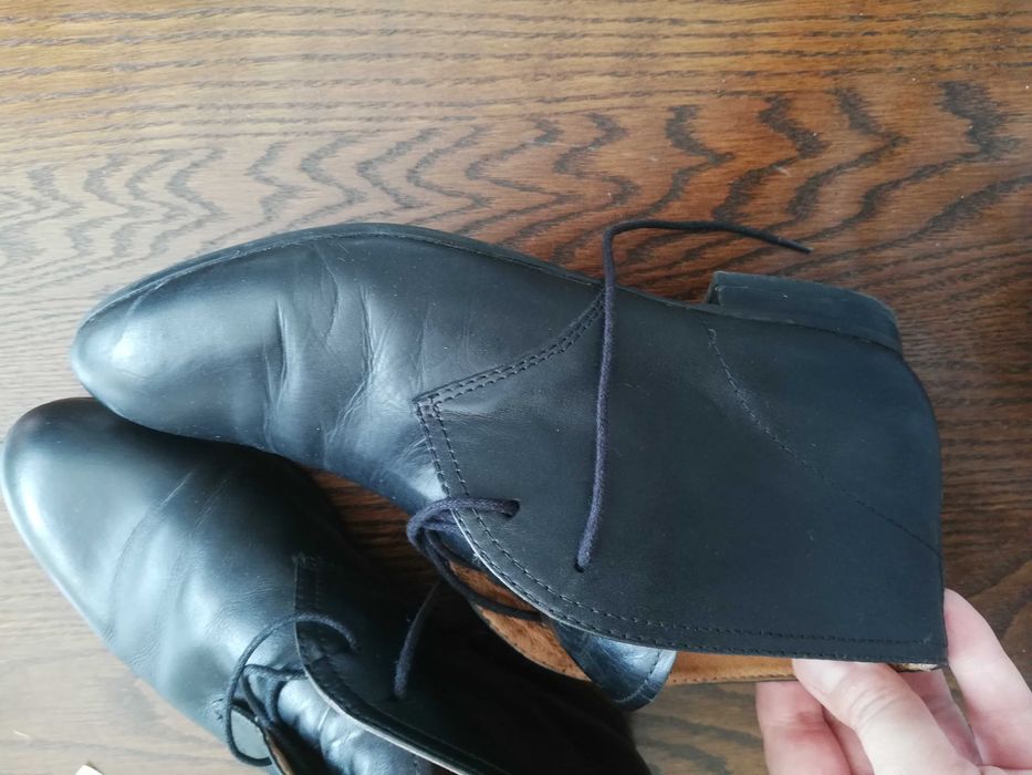 Buty skórzane 40, półbuty czarne