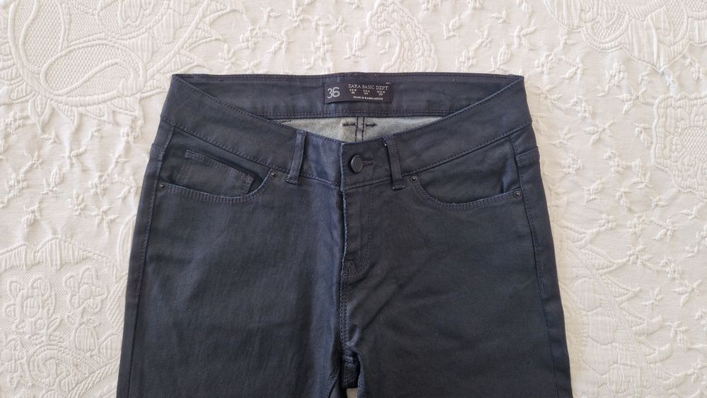 Calças Zara pretas skinny, tamanho 36 novas