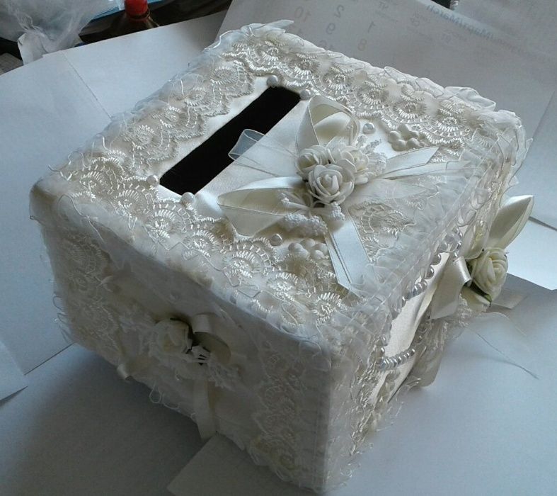 Свадебный контейнер для подарков ручная работа