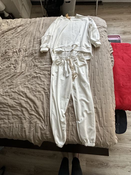 Komplet dresowy dresy śmietanka S-XL