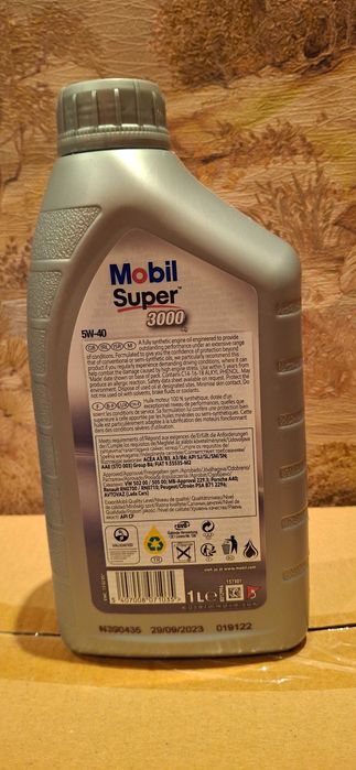 Масло Mobil Super 3000 X1 5W40 (4 л / 1 л)