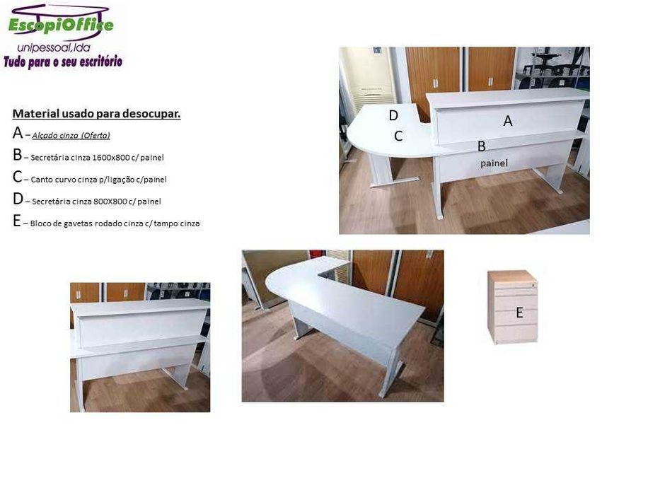 Conjunto de Escritório c/ligação e Alçado de oferta