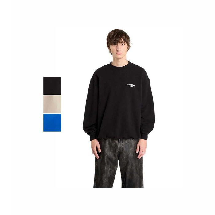 Світшот REPRESENT OWNERS Club Sweater Black \ WHITE \ COBALT