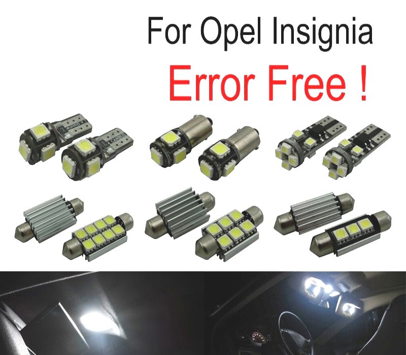 KIT COMPLETO 12 LAMPADAS LED INTERIOR OPEL INSIGNIA SEDAN BERLINA HTACHBACK 08-16