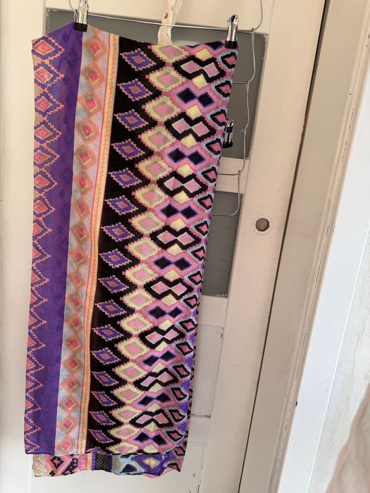 Kolorowy Szal Boho w geometryczne wzory – 200 cm | Stan Bardzo Dobry