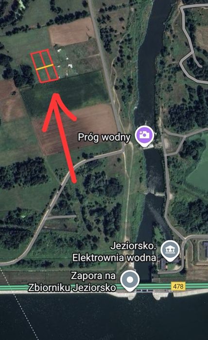 Sprzedam działkę nad Zbiornikiem Jeziorsko