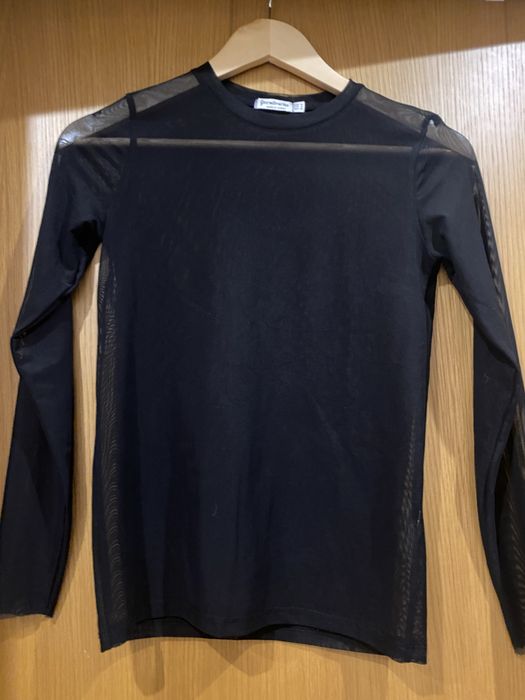 2 pecas - camisola interior em rede fininha + tunica em xadrez