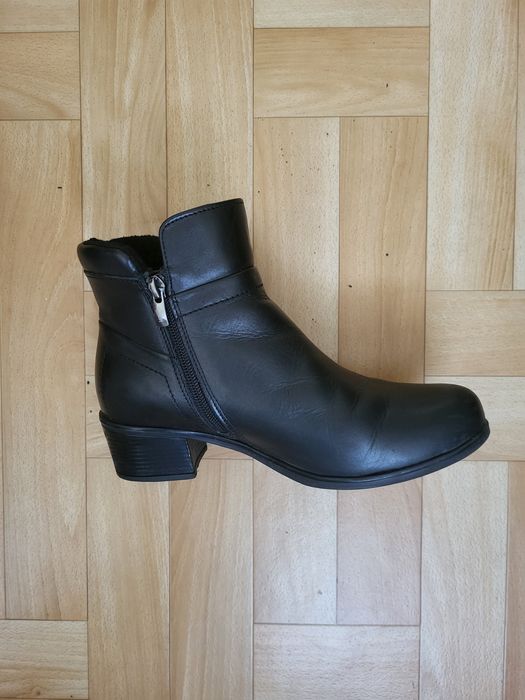 Botki damskie ze skóry