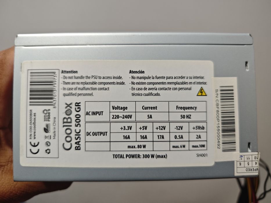 Fonte alimentação 300w CoolBox
